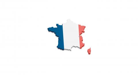 Landkarte Frankreich (Symbolbild)