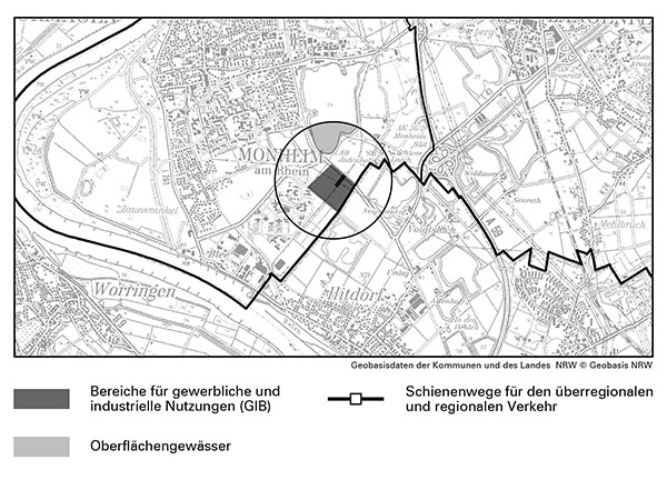 Kartenausschnitt zur 3. Regionalplanänderung