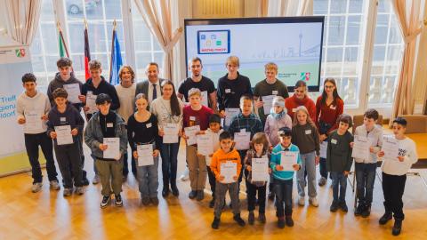 Siegerehrung Mathetreff - Gruppenfoto