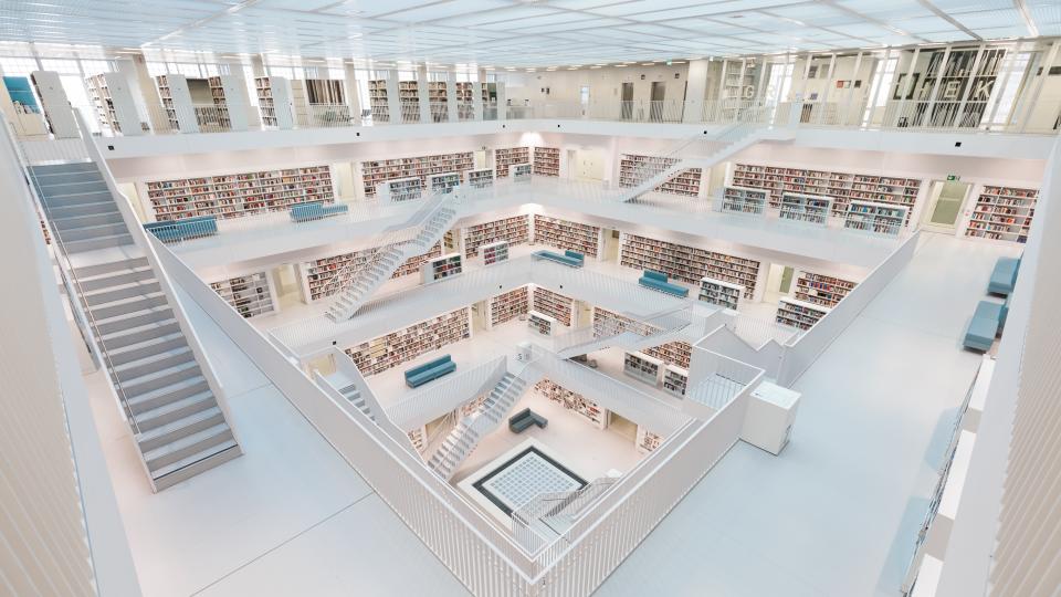 Moderne Bibliothek (Symbolbild)
