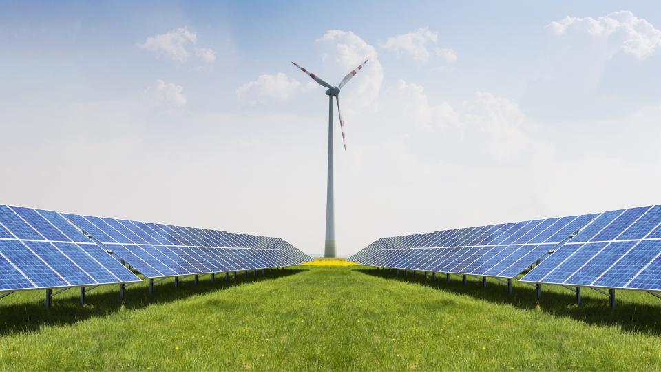 erneuerbare Energie Wind- und Solarenergie