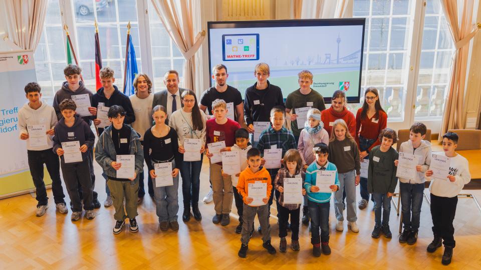 Siegerehrung Mathetreff - Gruppenfoto