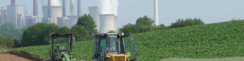 Schaufelbagger auf dem Feld