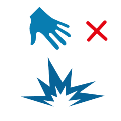 Symbole Kampfmittelfund - Nicht berühren