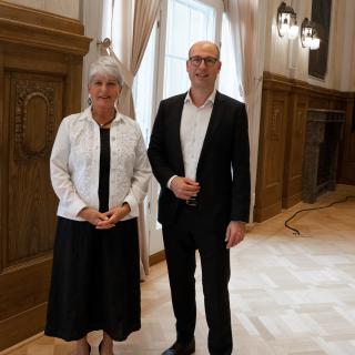 Veranstaltungsreihe aufgeSCHLOSSen - Regierungspräsidentin Birgitta Radermacher und Georg Lucht 