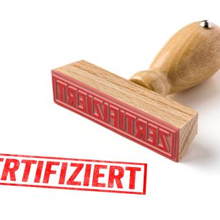 Holzstempel - Zertifiziert (Symbolbild)