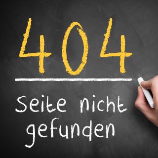 404 - Seite nicht gefunden (Symbolbild)