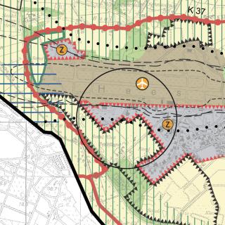 Auszug aus den zeichnerischen Festlegungen des Regionalplans Düsseldorf (RPD) in der Fassung mit den geplanten Änderungen